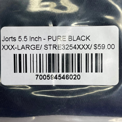 HANDUP APPAREL Jorts 5.5" XXXL Men's Pure Black STRE3254XXX PayWut