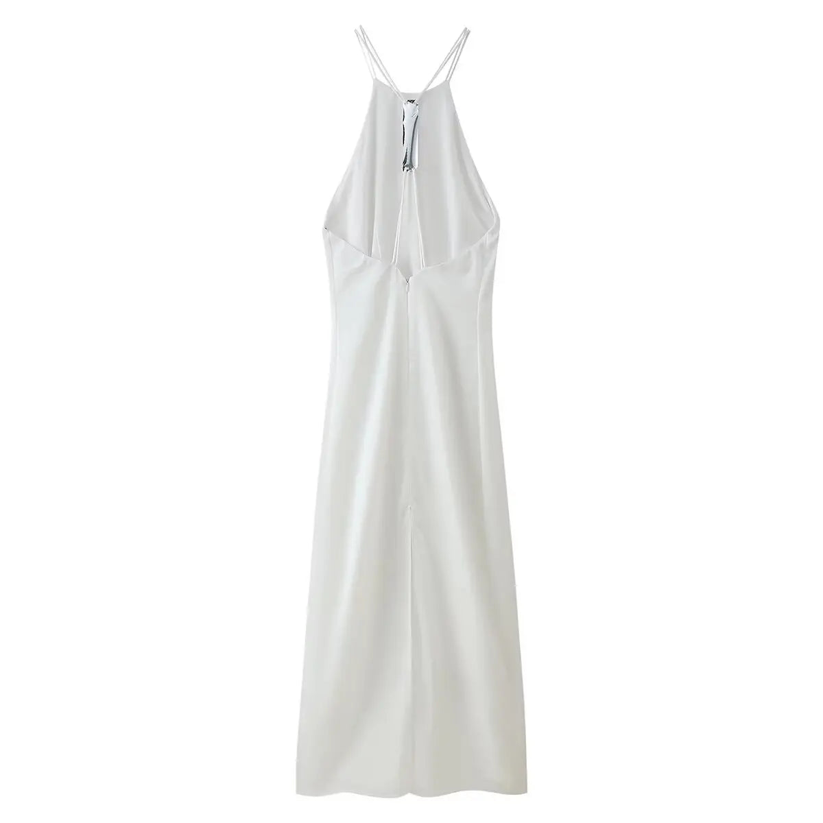 Women Clothing Products Back Decorative Satin Sling Dress Wanita Store