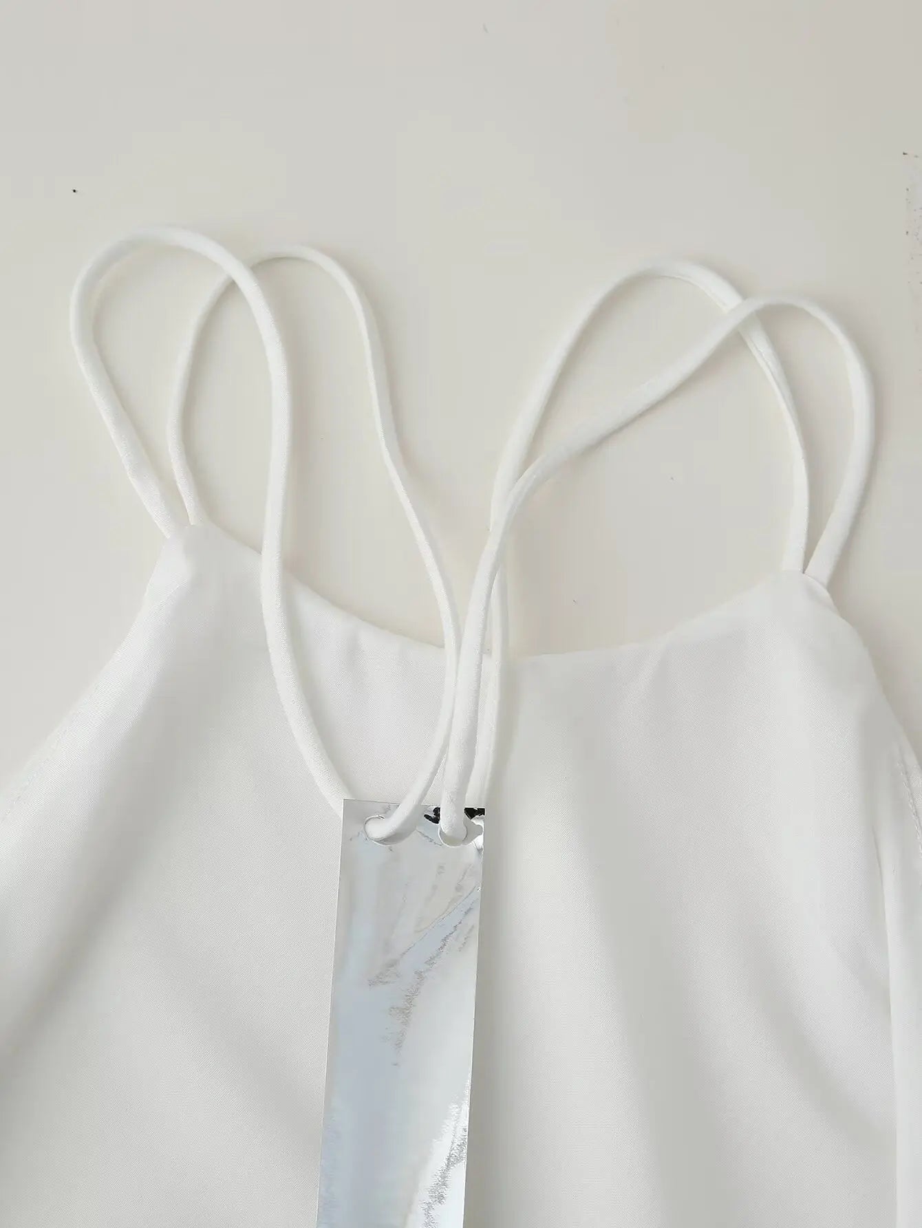 Women Clothing Products Back Decorative Satin Sling Dress Wanita Store