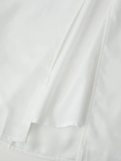 Women Clothing Products Back Decorative Satin Sling Dress Wanita Store