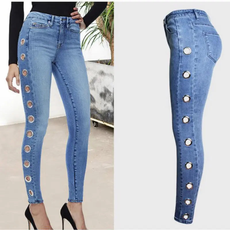 Fashion Tight Hoop Jeans For Women FLIPSTYLEZLLC