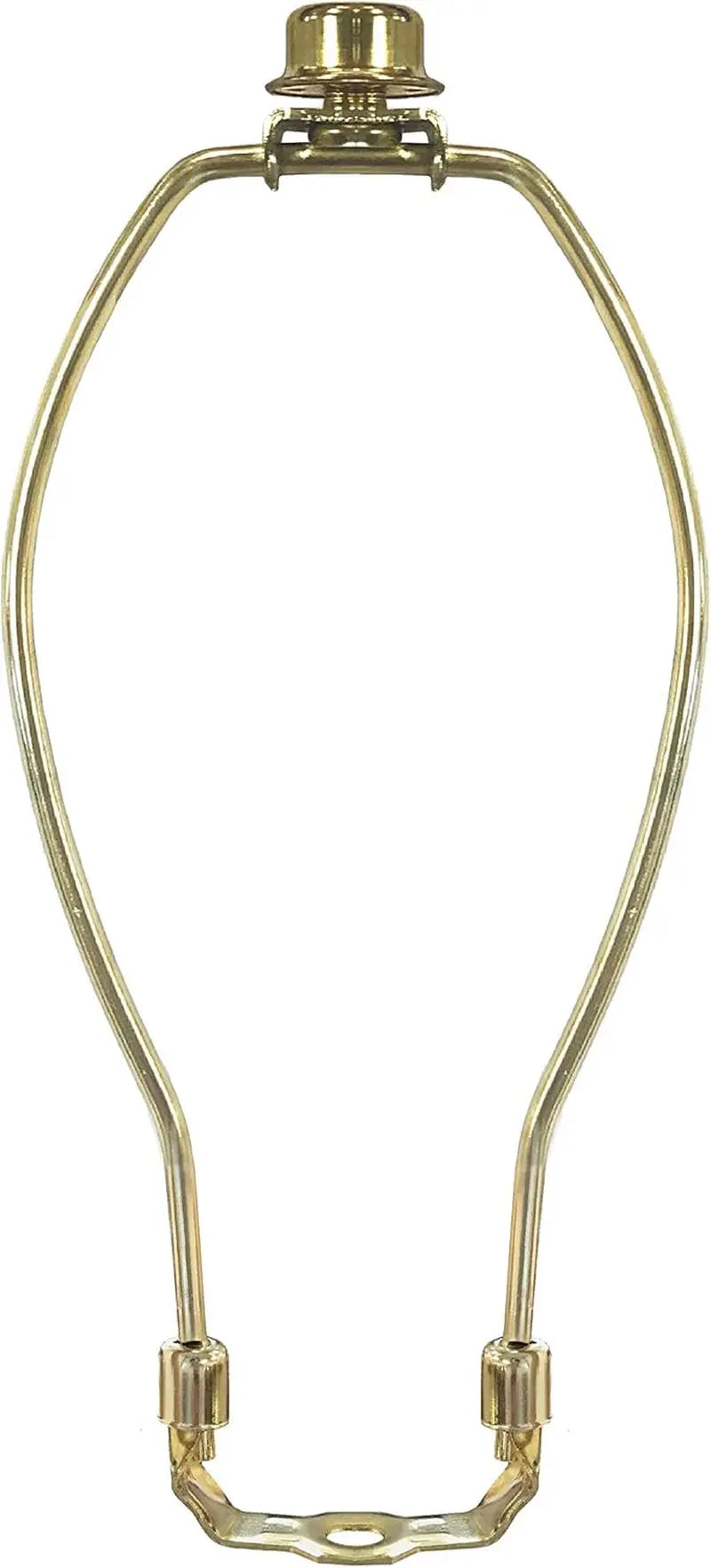 HA-1001-7BR-1 Heavy Duty Harp for Lamp Shade Holder, 7 Inch, Polished Brass Base