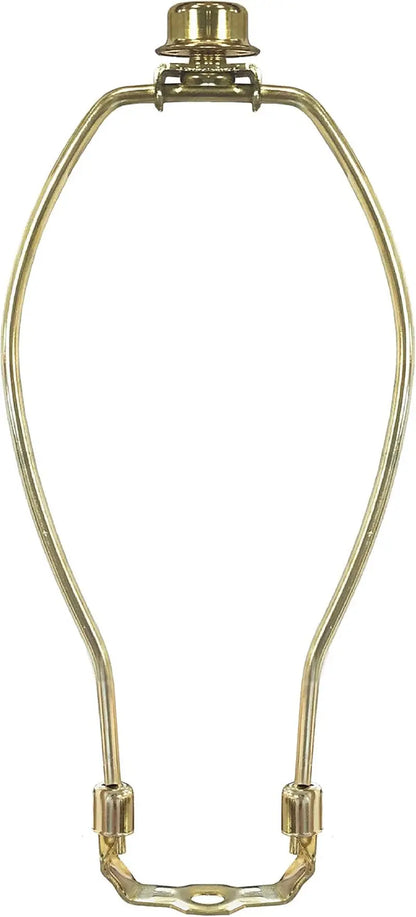 HA-1001-7BR-1 Heavy Duty Harp for Lamp Shade Holder, 7 Inch, Polished Brass Base