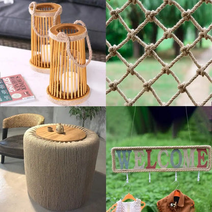 50 Feet 10Mm Jute Rope, Natural Heavy Duty Twine for Crafts, Cat Scratching Post, Gardening, Bundling and Hanging