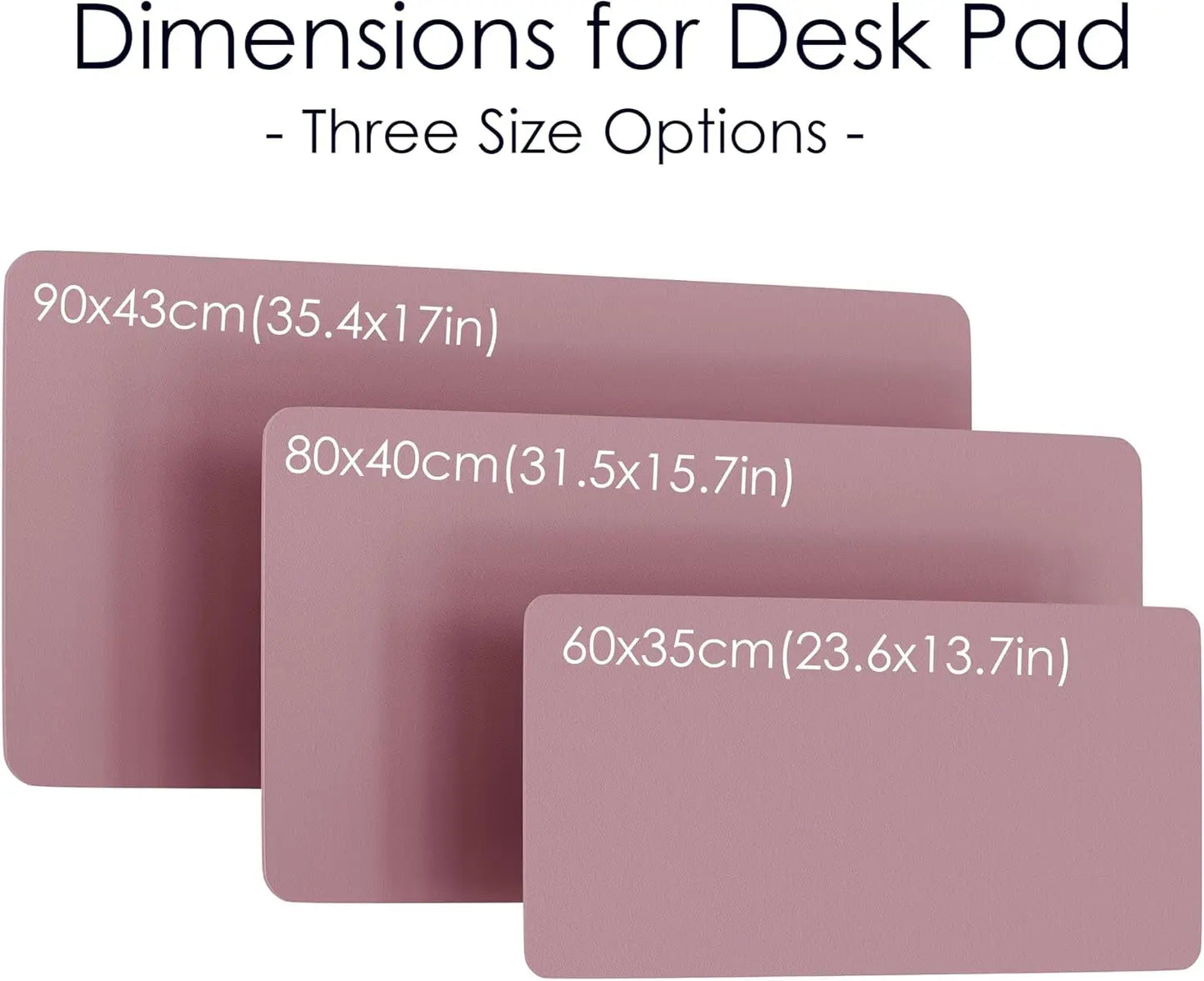 Leather Desk Pad Protector, Waterproof Mouse Pad, PU Desk Mat, Office Desk Cover, Desk Writing Mat for Office/Home/Work/Cubicle (Purple/Pink) 23.7X13.8 In