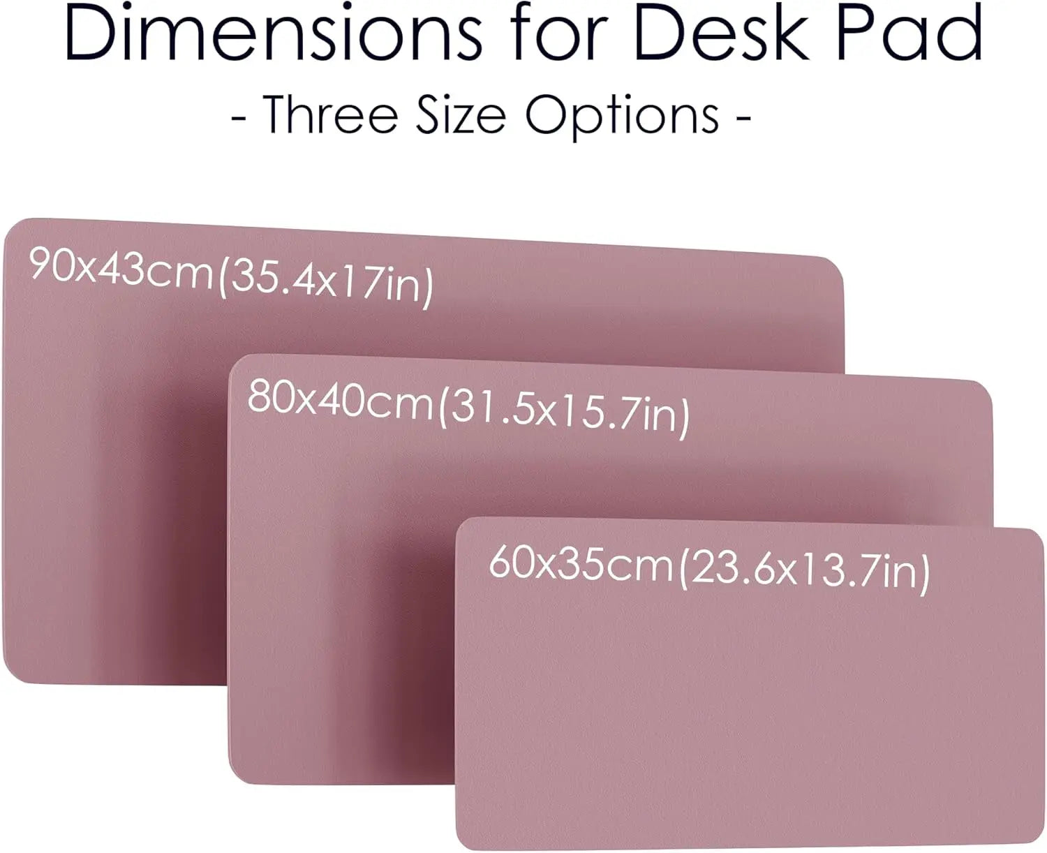 Leather Desk Pad Protector, Waterproof Mouse Pad, PU Desk Mat, Office Desk Cover, Desk Writing Mat for Office/Home/Work/Cubicle (Purple/Pink) 23.7X13.8 In