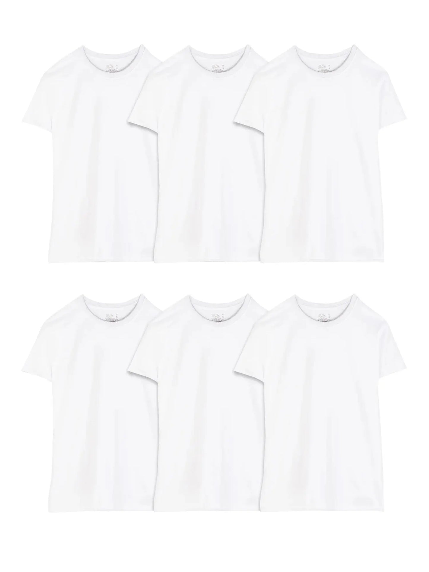 Men'S Crew Neck T-Shirt Undershirts, White Multipacks, Also Available in Big & Tall