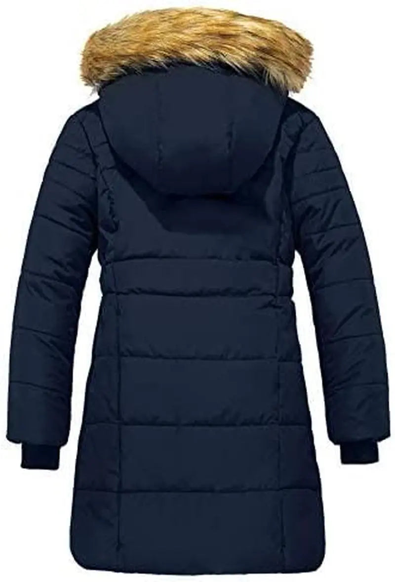 Girls' Long Winter Coat Waterproof Warm Puffer Jacket Hooded Snow Parka