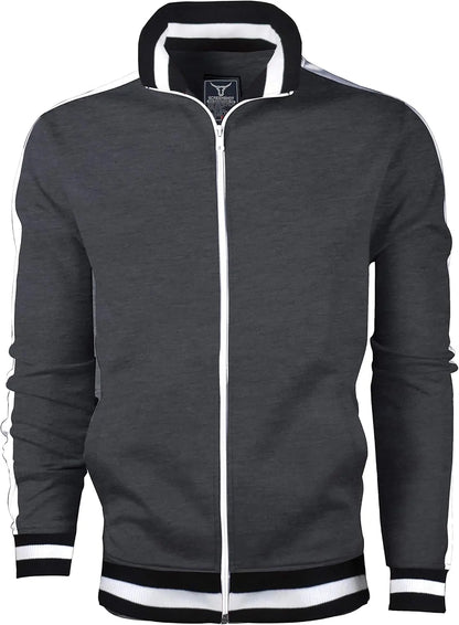 -TRACK JACKET Mens Urban Hip Hop Premium Track Jacket - Slim Fit Side Taping Sportswear Urbanwear Streetwear Top