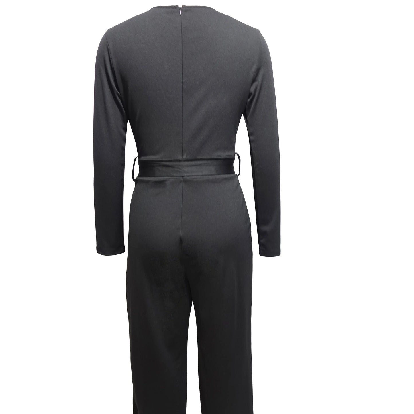 Ladies' Fashionable Slim Fit Sexy V-neck Long Sleeved Slimming Jumpsuit FitiqueFit