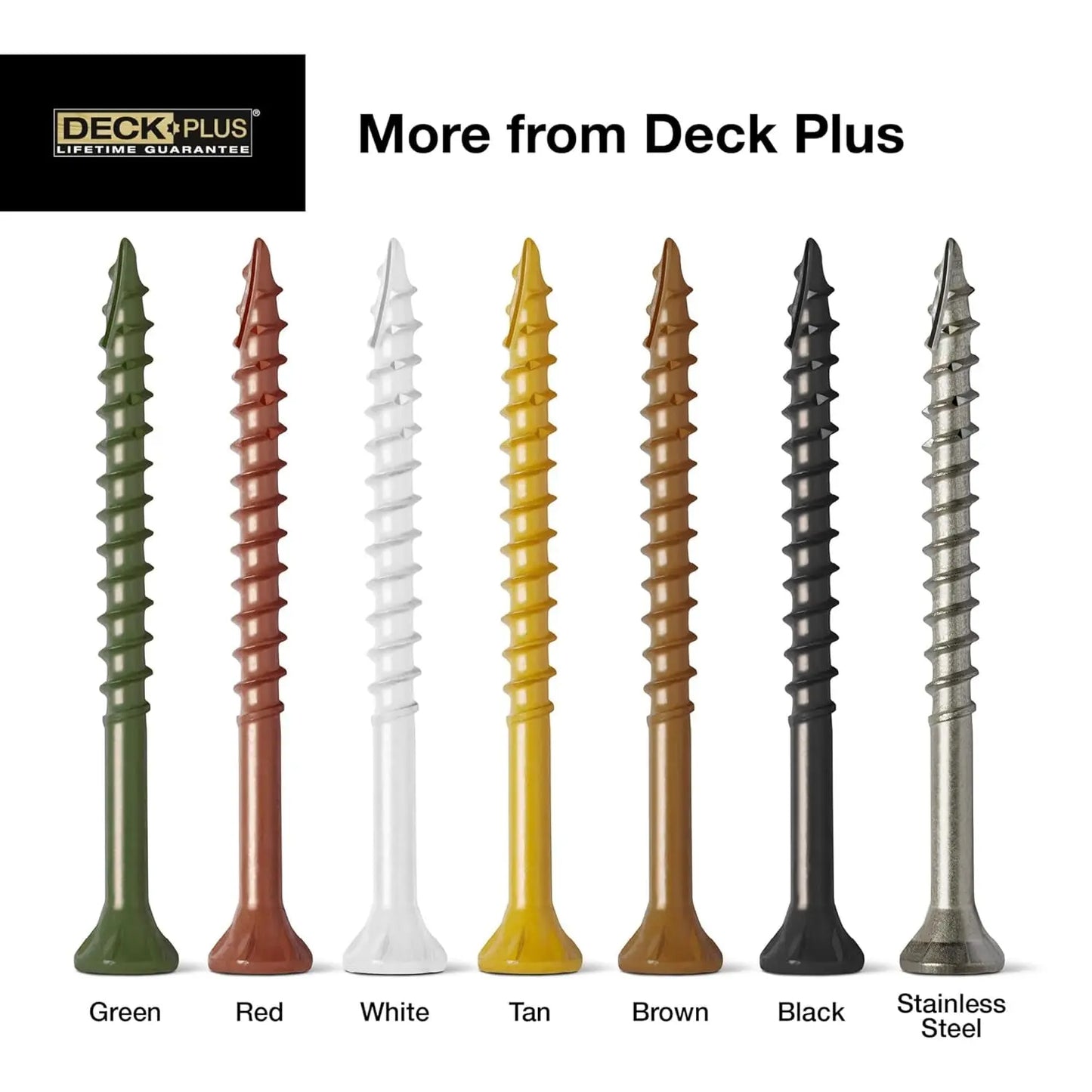 2-1/2 Inch Epoxy Coated Exterior Wood and Fence Screws #10 X 2-1/2" Torx/Star Drive Included Coarse Thread, Outdoor Rust Resistant Decking Screw, Tan, 5 Lb Box, 365 Pieces | 48416
