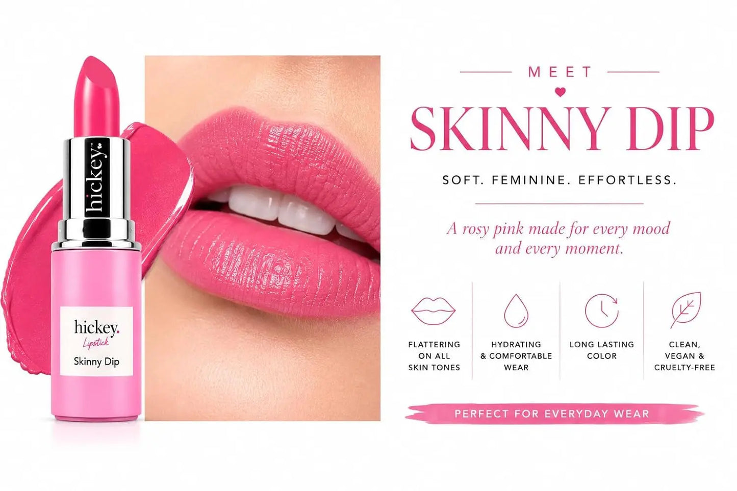 Lipstick Fashion Week Collection, 5 Piece Refill Set (Mile High, Birthday Suit, Walk of Shame, Beach Babe, Skinny Dip), Long Lasting Hydrating Lipstick for Women, Vegan & Gluten-Free
