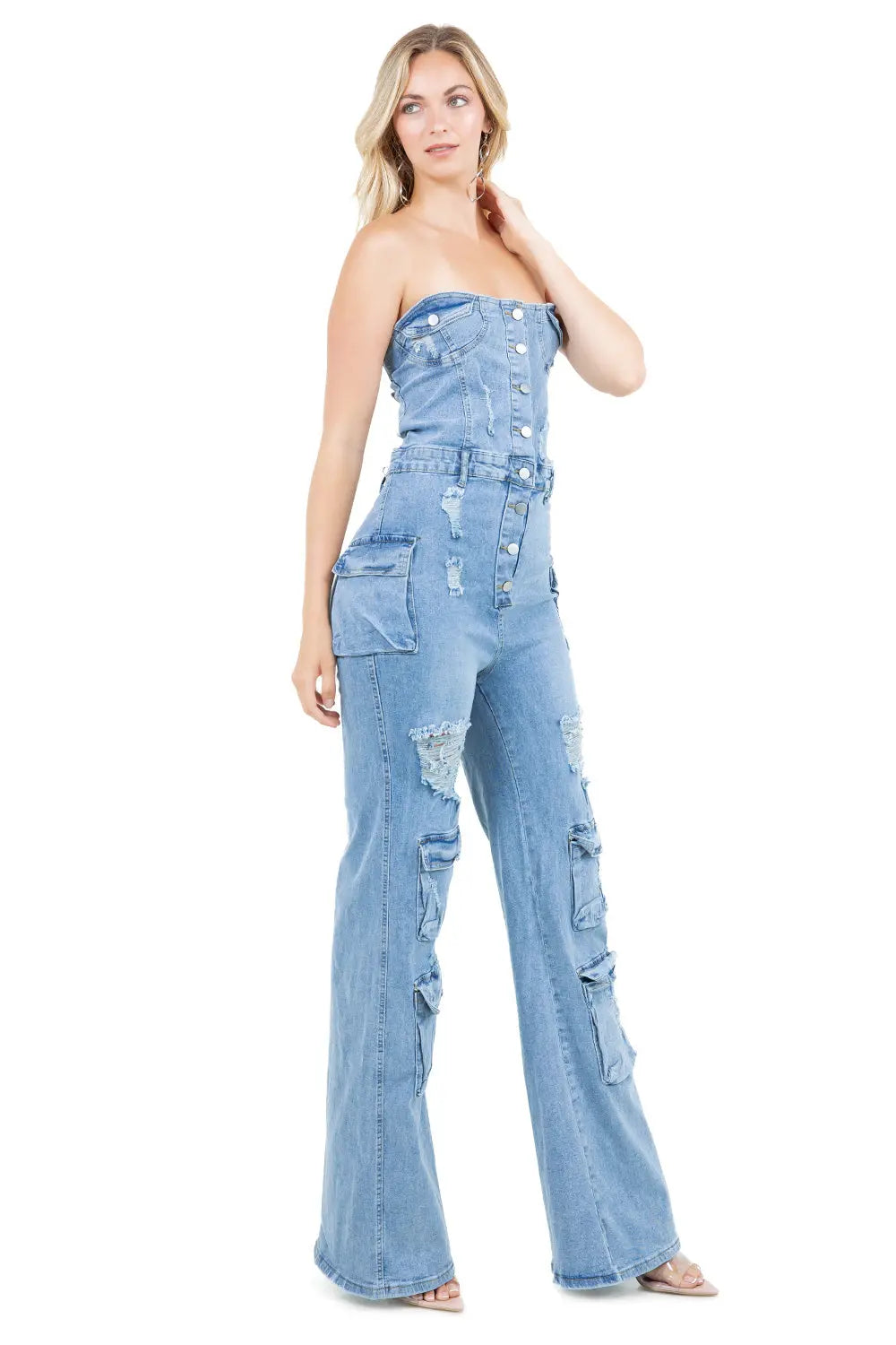 WOMEN FASHION DENIM JUMPSUIT BY CLAUDE