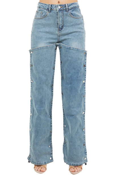WOMEN FASHION STYLE DENIM PANTS BY CLAUDE