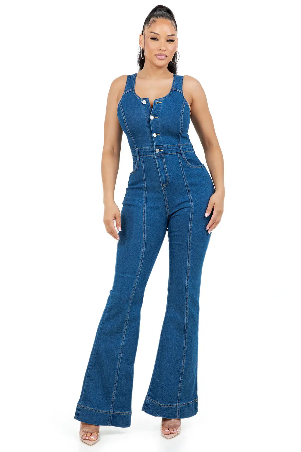 WOMEN FASHION DENIM JUMPSUIT BY CLAUDE