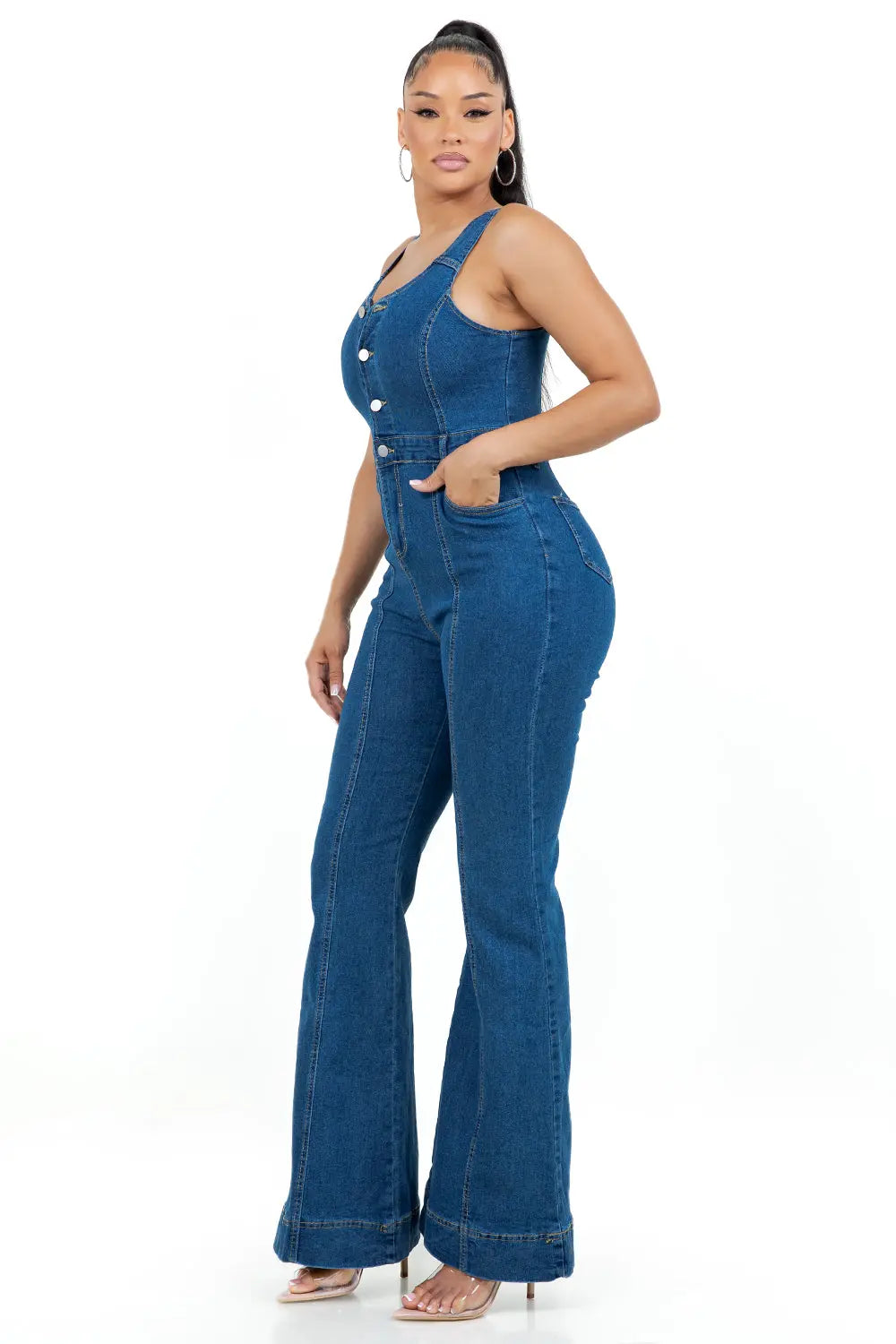 WOMEN FASHION DENIM JUMPSUIT BY CLAUDE