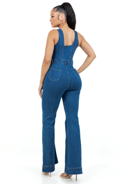 WOMEN FASHION DENIM JUMPSUIT BY CLAUDE