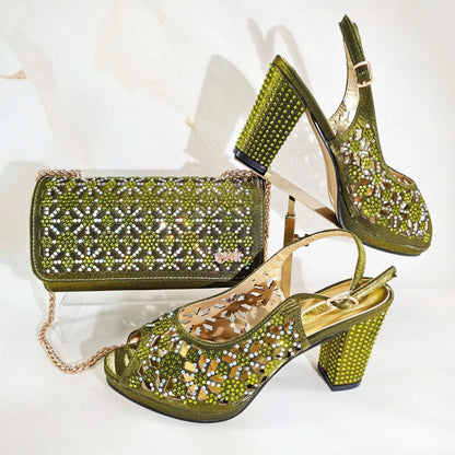 Italian Shoes And Bag Sets HG1-1 EdleessFashion