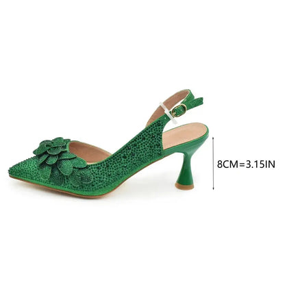 Women's Wedding Pointed Toe Shoes and Bag Set- ED123 EdleessFashion