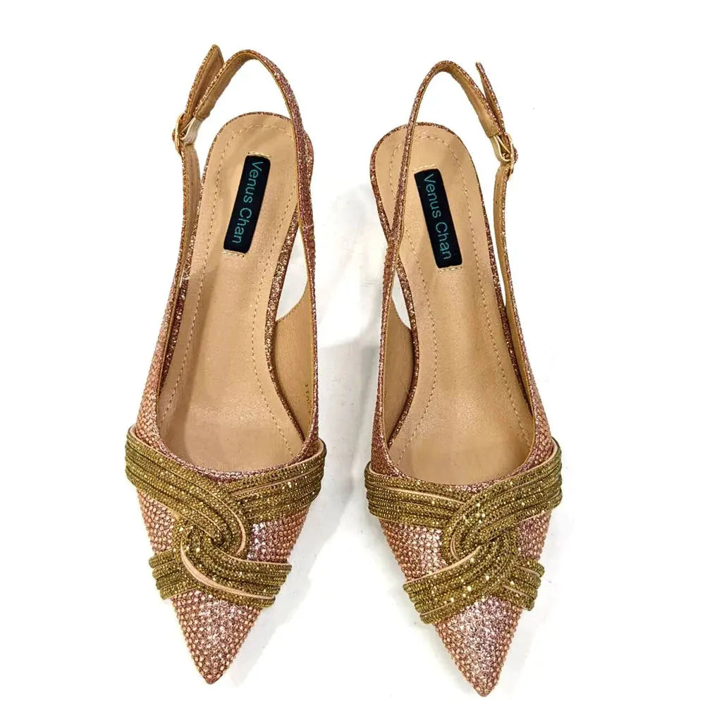 Women's Shoes and Bag Set with Rhinestone ED129 EdleessFashion