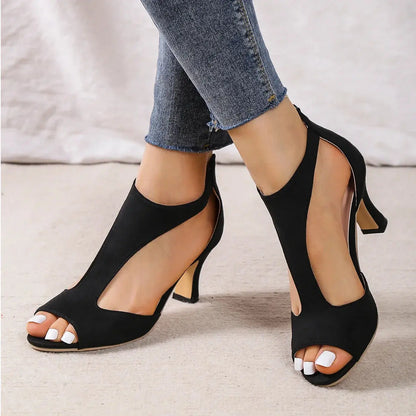 Leather High Heels Shoes FitiqueFit