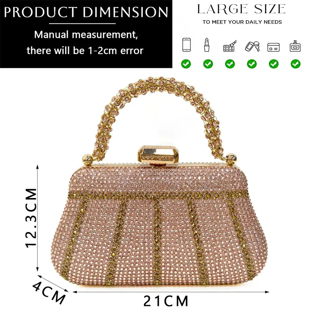 Women's Shoes and Bag Set with Rhinestone ED129 EdleessFashion
