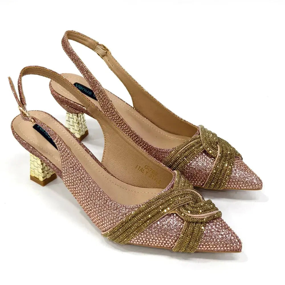 Women's Shoes and Bag Set with Rhinestone ED129 EdleessFashion