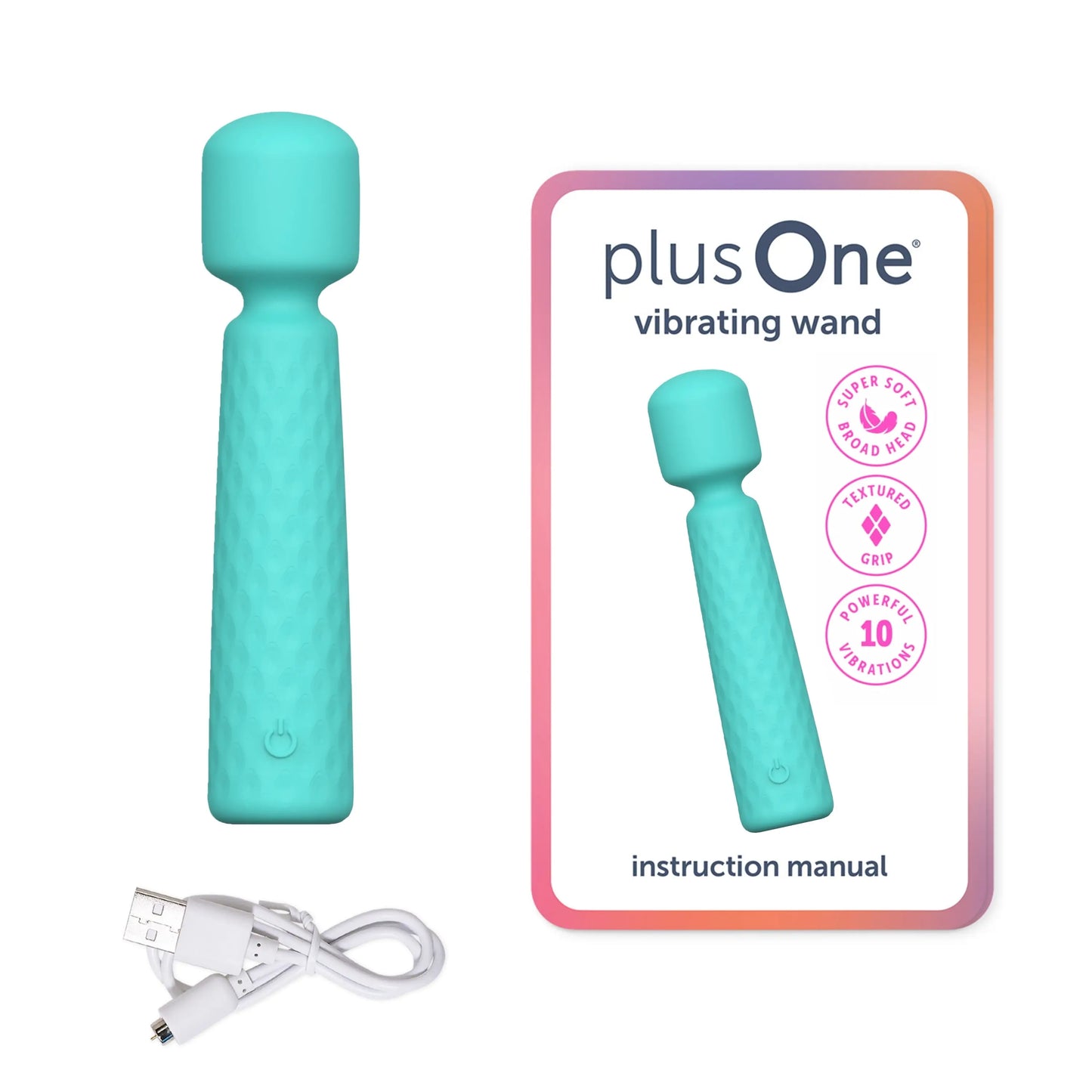 Vibrating Soft Touch Wand, 10 Vibration Settings, Waterproof