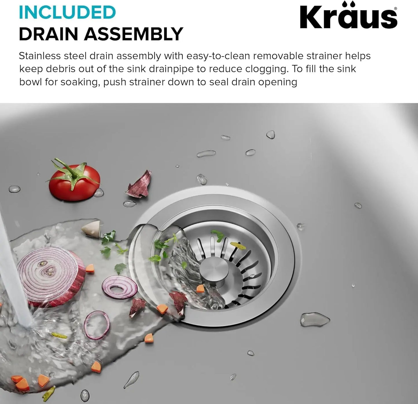 KRAUS Premier 32-Inch Undermount 50/50 Double Bowl 18-Gauge Stainless Steel Kitchen Sink with Strainers (X2), KBU22