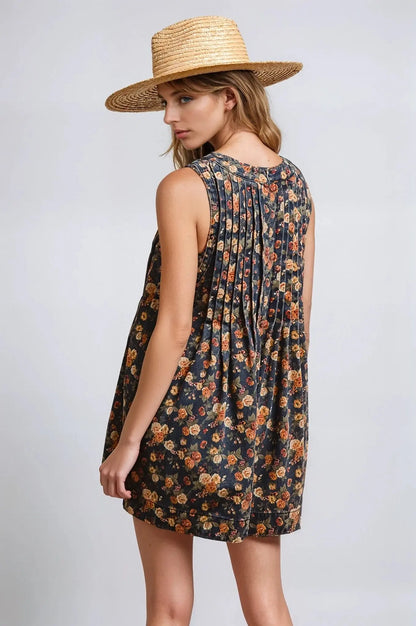 Vintage Bloom Denim Romper Fitkitty Culture Athleisure Wear, Yoga Wear & Women's Clothing