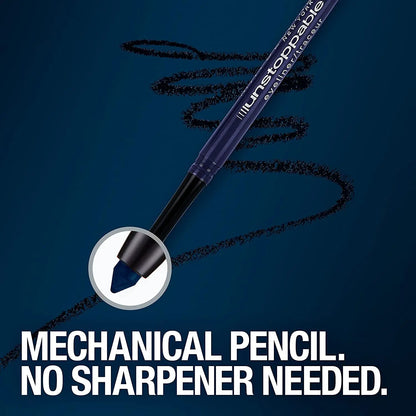 Maybelline Unstoppable Waterproof Mechanical Black Eyeliner Pencil, Easy to Apply, Smooth Glide, up to 24 Hour Wear, Onyx