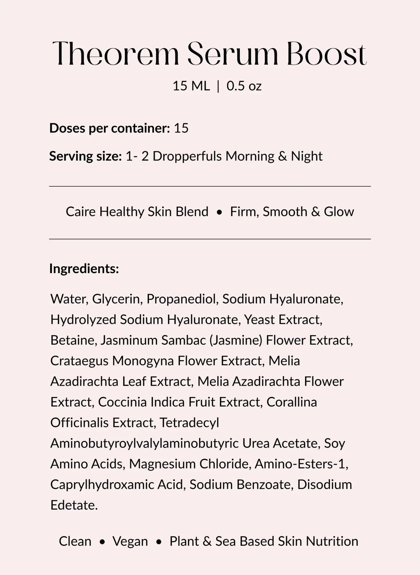 Theorem Serum Boost Caire Beauty