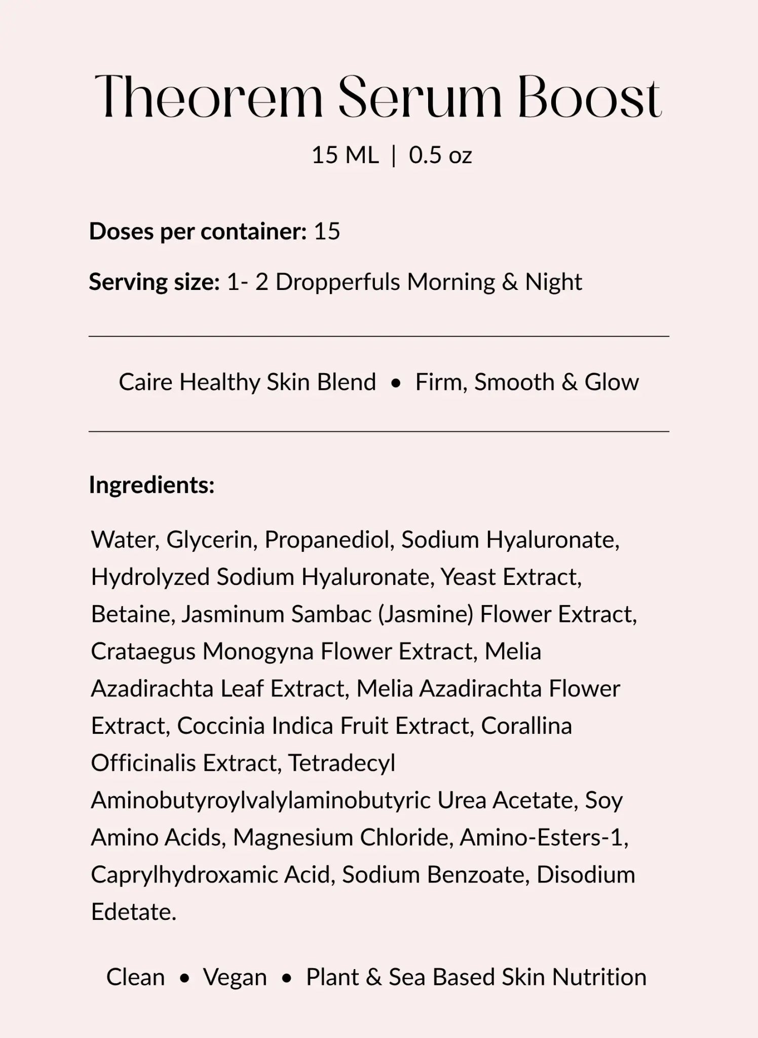 Theorem Serum Boost Caire Beauty