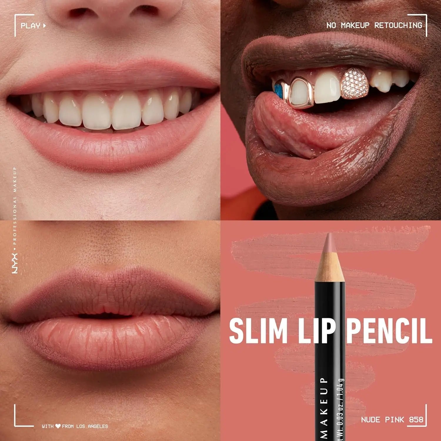 NYX PROFESSIONAL MAKEUP Slim Lip Pencil 2-Pack - Nude Pink & Hot Red