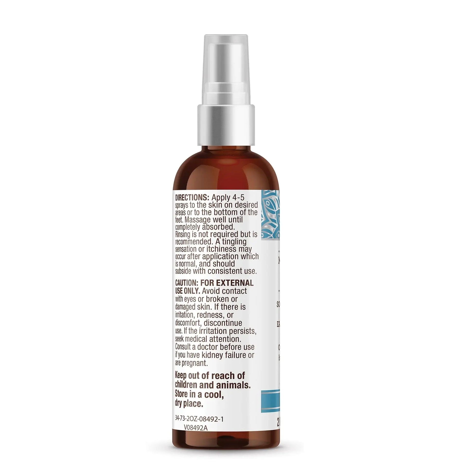 Magnesium Oil Spray for Muscle Relief & Soothing Aches - Quick Absorbing- 2Oz