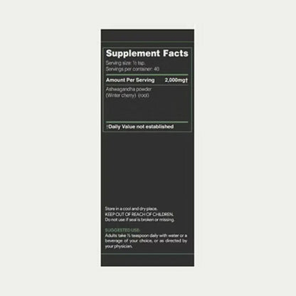 Ashwagandha Powder Herbal Supplements for Energy, Vitality & Stress Relief, 80G