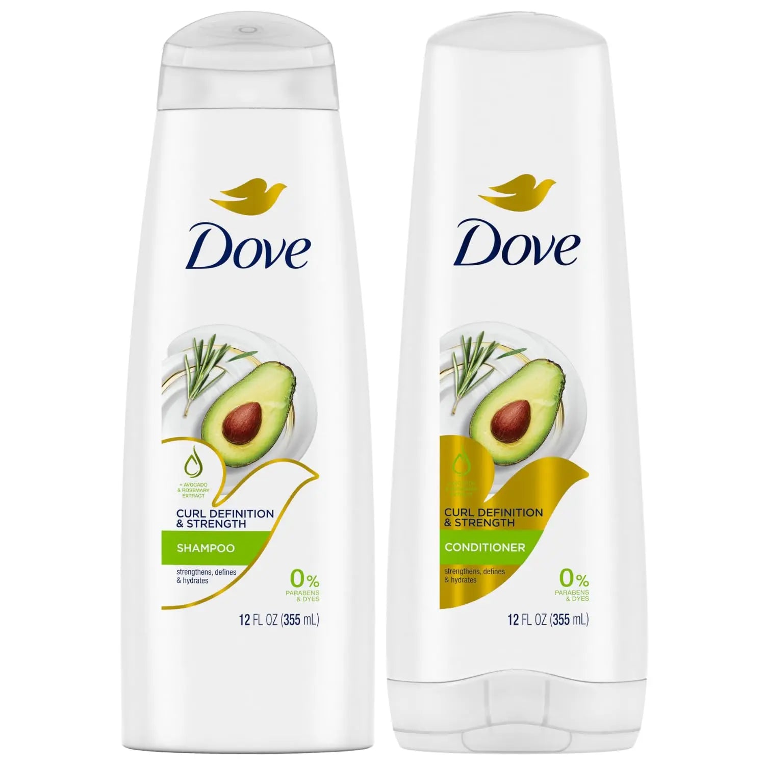 Dove Moisturizing Shampoo & Conditioner Set Curl Definition & Strength – Curly Hair Products for Women 12 Oz Ea EasyOptionXY