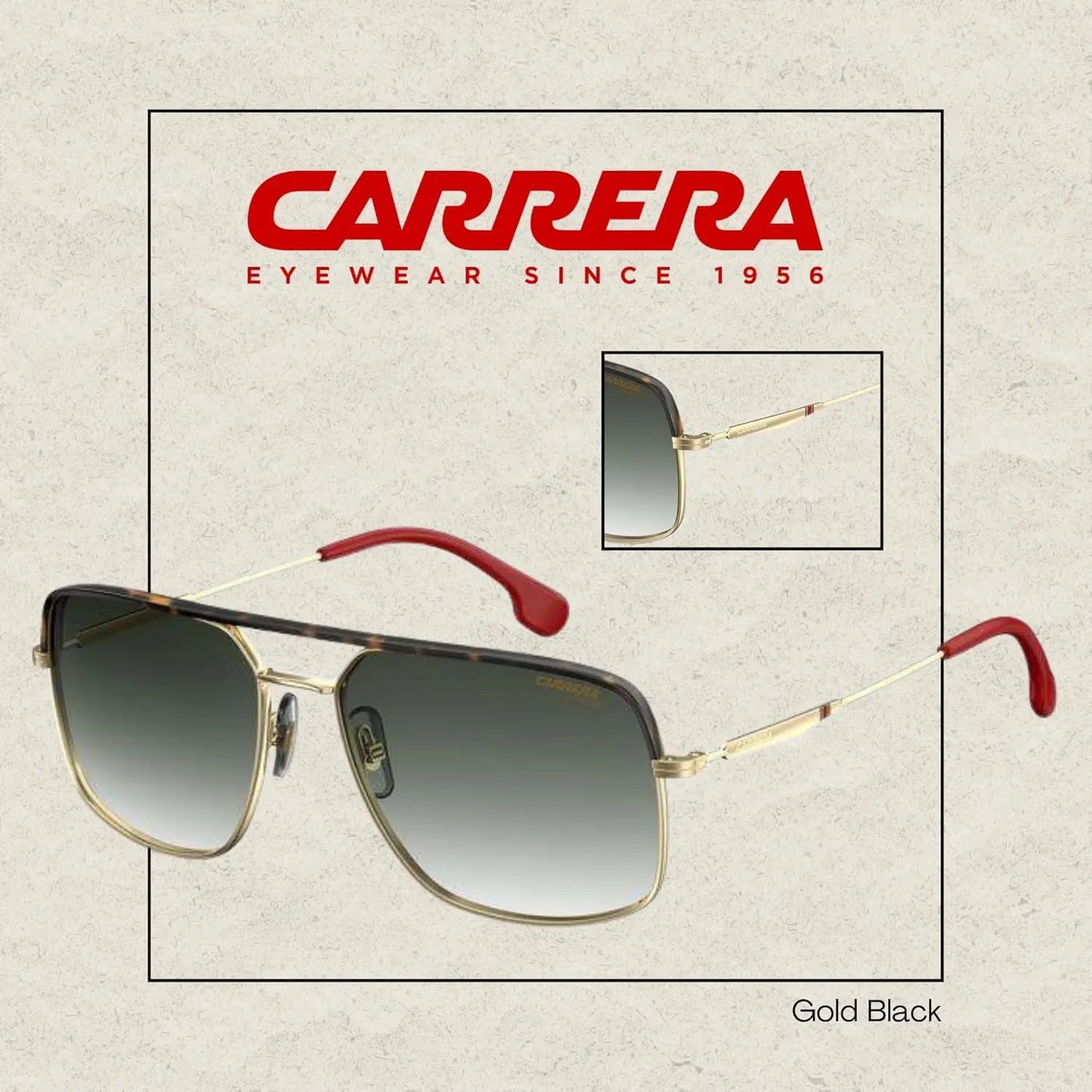 CA152/S Square Sunglasses for Men +BUNDLE with ACCESSORY EYEWEAR KIT