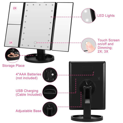 Make Up Mirror with 22 LED Lights DailySale