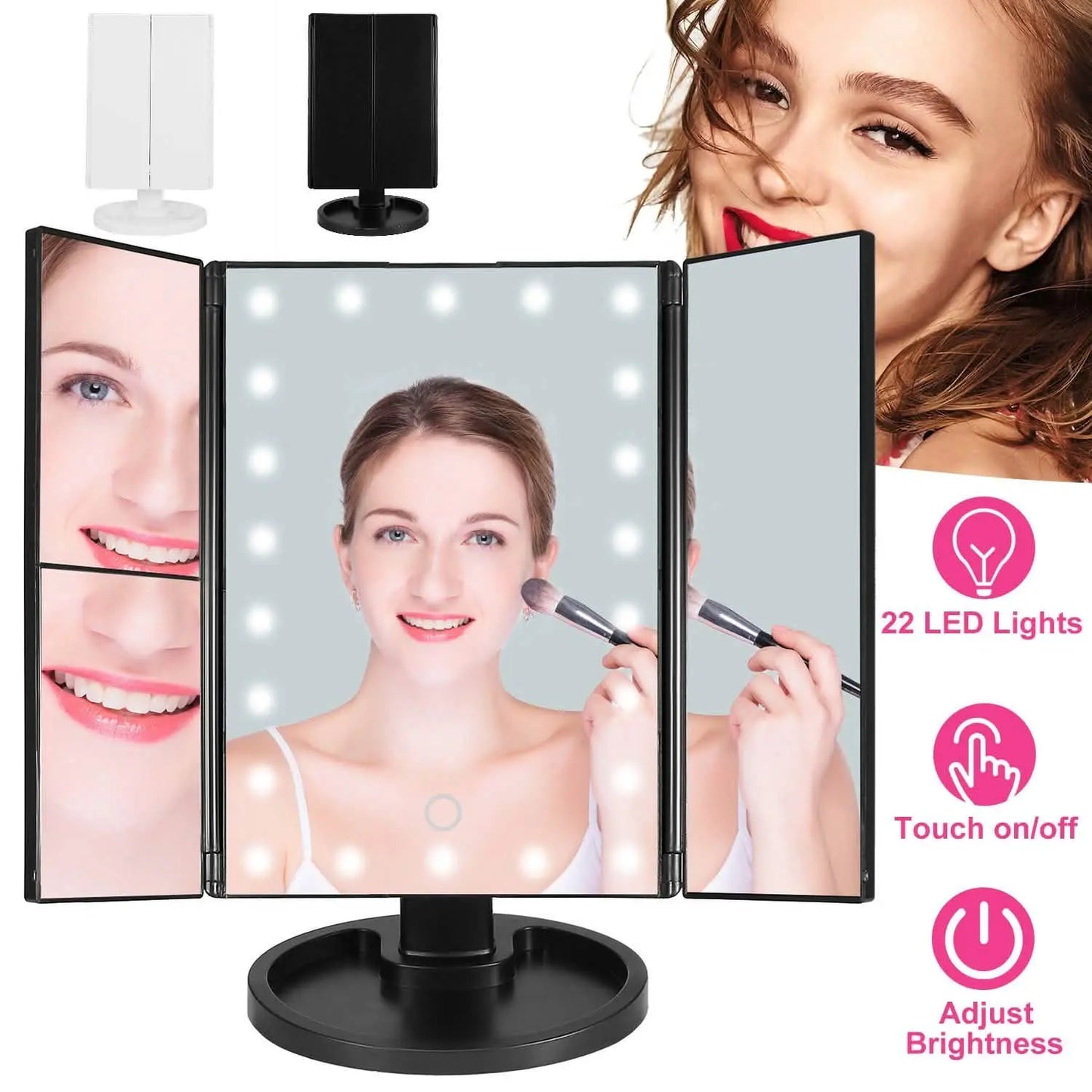 Make Up Mirror with 22 LED Lights DailySale