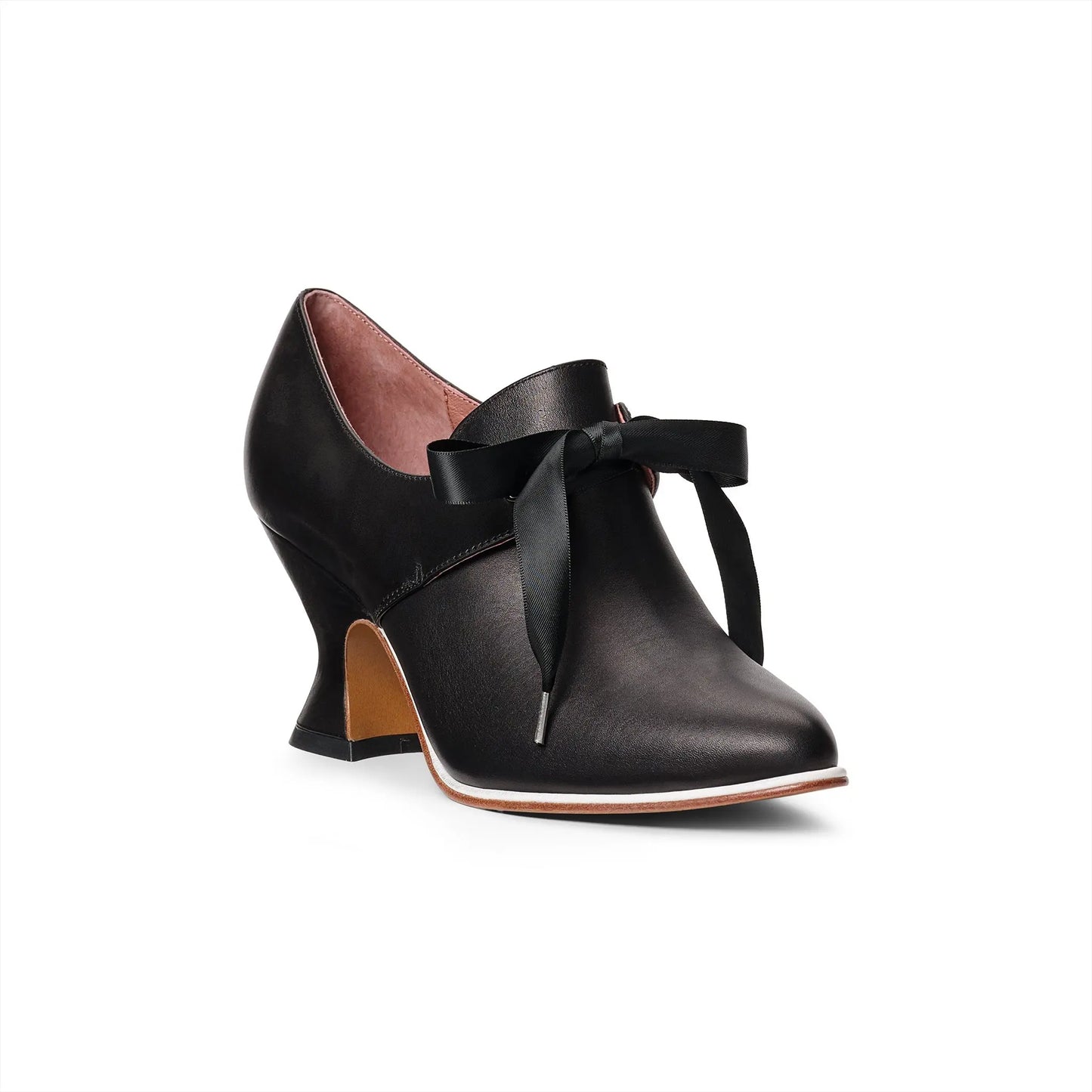 Pompadour 18th Century Leather Shoes (Black) American Duchess