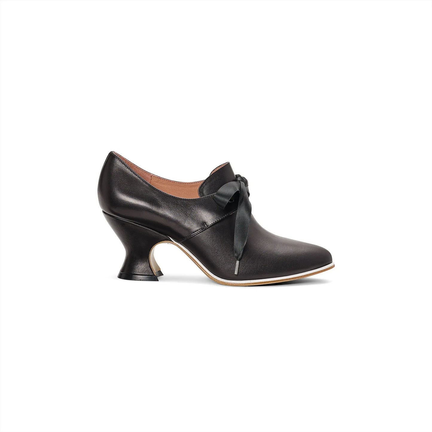 Pompadour 18th Century Leather Shoes (Black) American Duchess