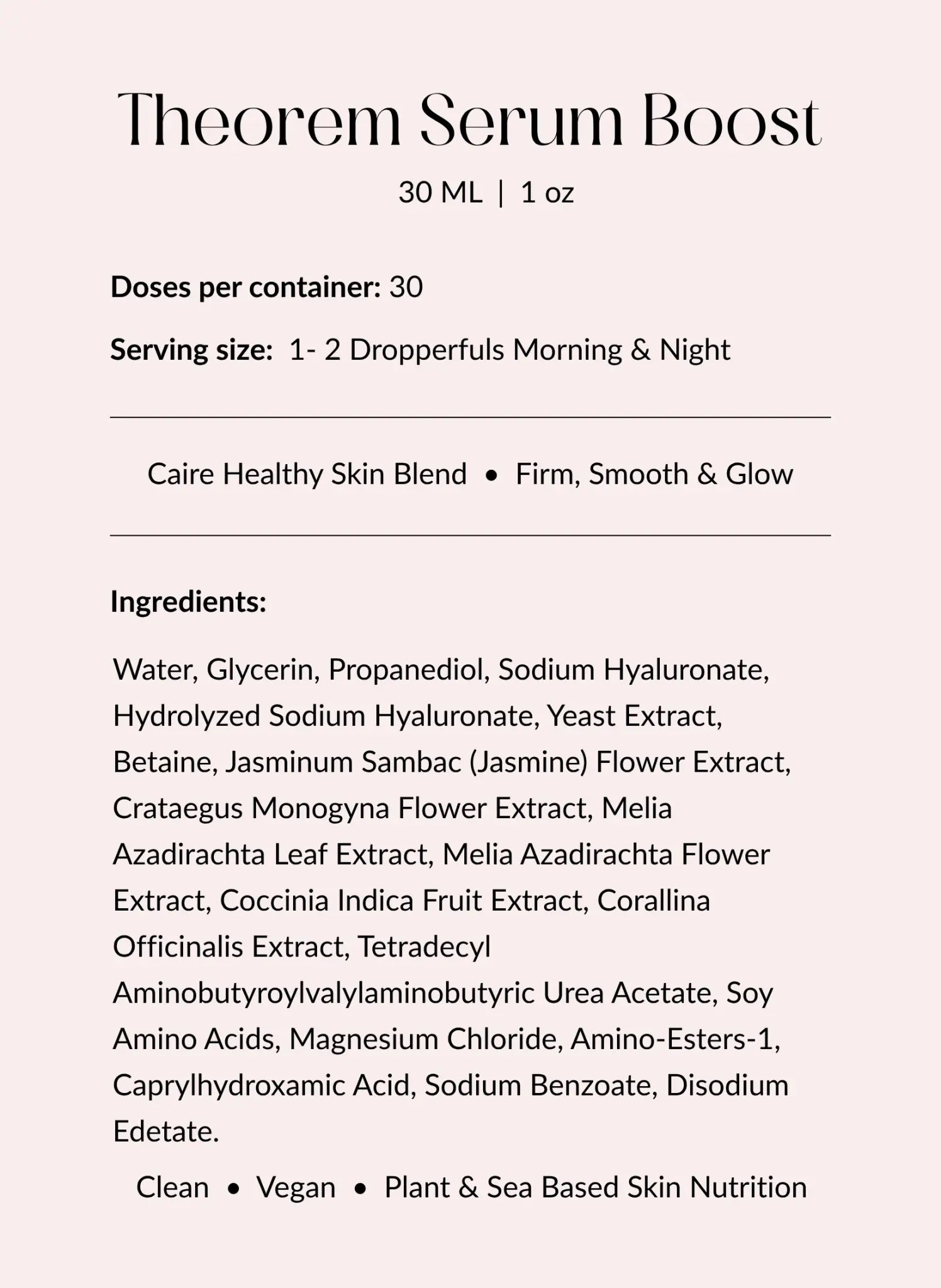 Theorem Serum Boost Caire Beauty